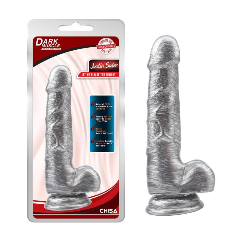 Elastyczny penis dildo na przyssawce 19 cm
