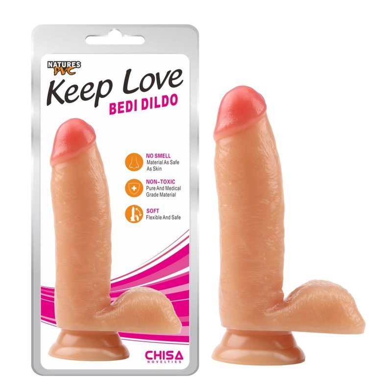 Penis dildo na mocnej przyssawce real 17 cm