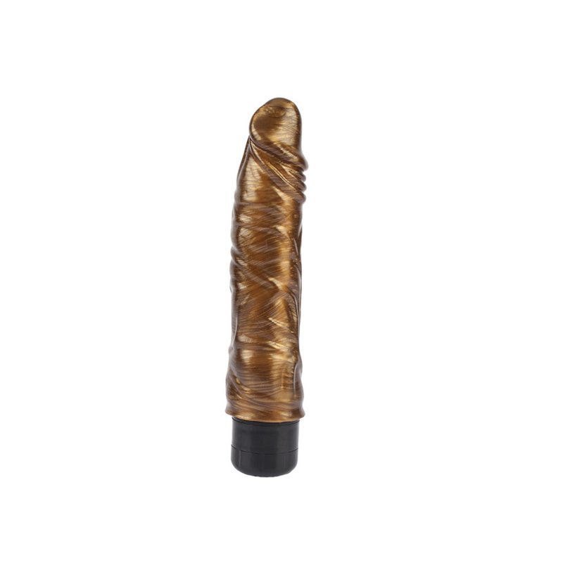Złoty ciemny wibrator jak penis Chubby Beau Gold