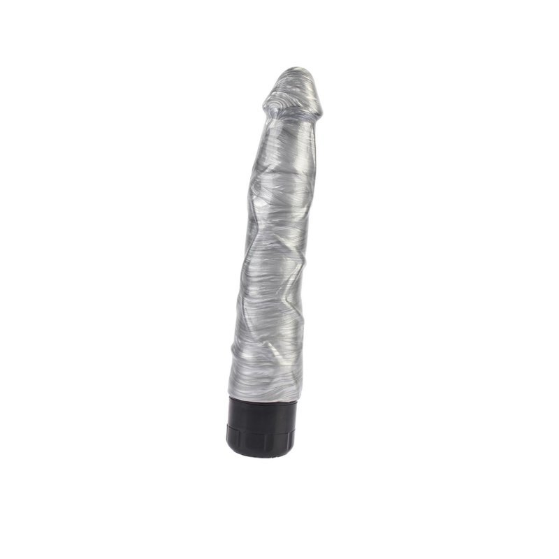 Srebrny wibrator jak penis Pleasure Ranger Silver