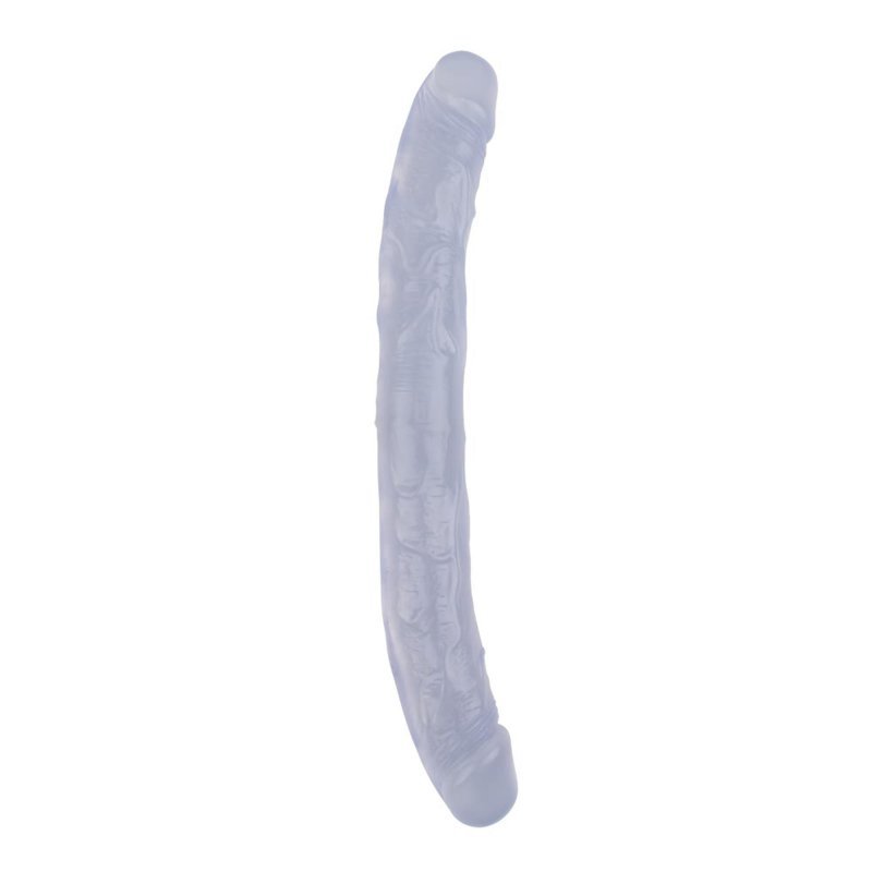 Podwójne przeźroczyste dildo 32 cm