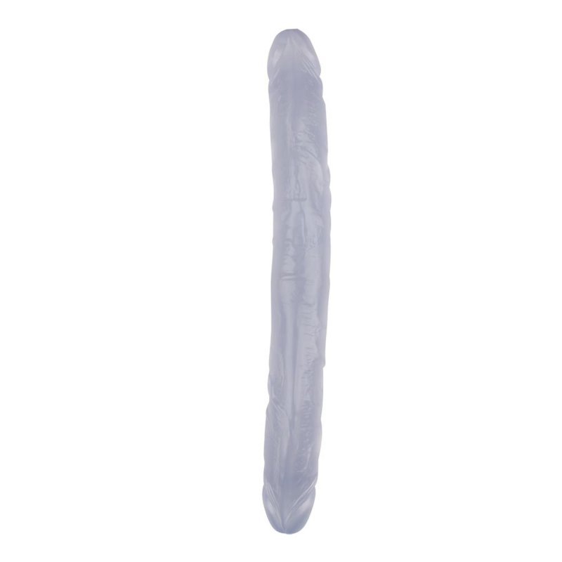 Podwójne przeźroczyste dildo 32 cm