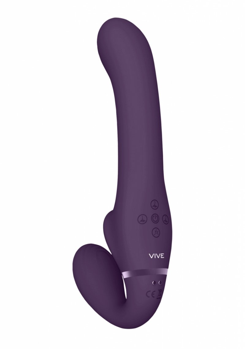Ai - Dual Vibrating &amp; Air Wave Tickler Strapless Strapon