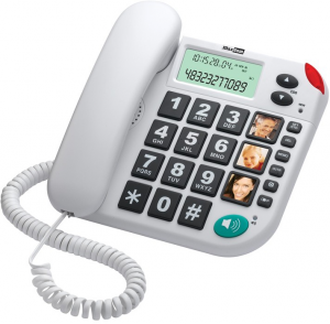 Telefon przewodowy MAXCOM KXT 480 Biały