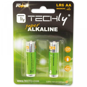Baterie TECHLY Alkaliczna AA (LR06, FR6, R6, 15A, MN1500, AM3, UM3, HP7) Blister 306967
