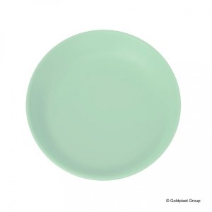 Plastikowy talerz średni zielony średnica 24,5 cm 60 szt