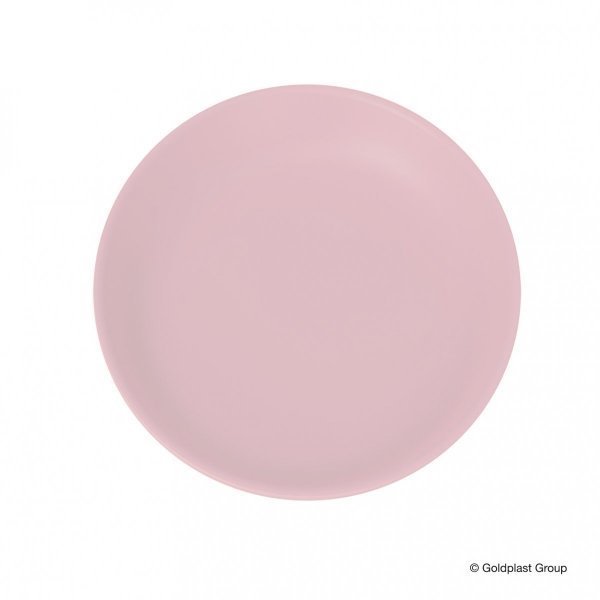 Plastikowy talerz średni różowy średnica 24,5 cm 60 szt