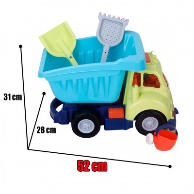 WOOPIE Zestaw do Piasku z Ciężarowką 52 cm XXL  i Foremkami 20 el.