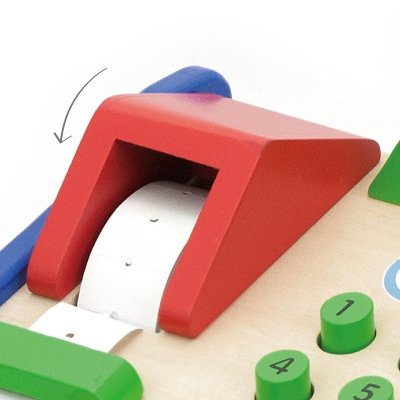 Drewniana Kasa sklepowa z akcesoriami Skaner Viga Toys Montessori
