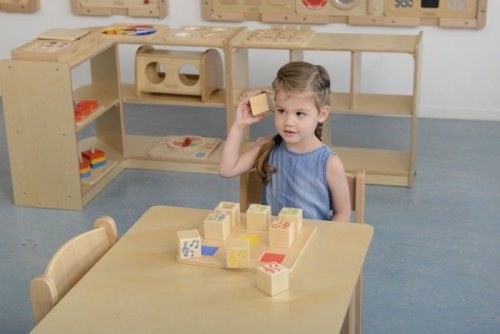 Drewniany Sorter Sensoryczny Łączenie Dźwięków Masterkidz Montessori