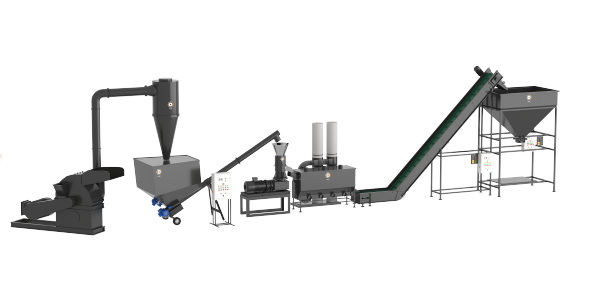 Linia do produkcji peletu DGL-5000  300-500kg z suszarnia 