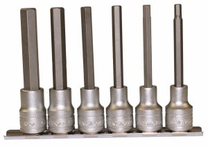 Zestaw nasadek trzpieniowych 6-kątnych długich z chwytem kwadratowym 1/2 Teng Tools M1211