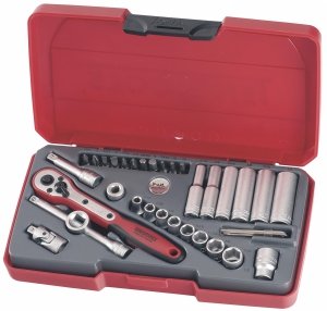 Zestaw narzędzi nasadowych z chwytem kwadratowym 1/4 Teng Tools T1435AF