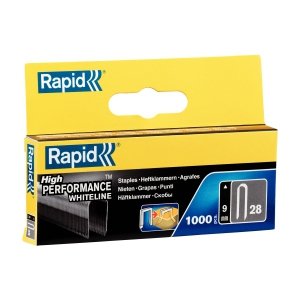 Zszywki Rapid nr 28 (9 mm) do kabli, białe - opakowanie 1000 szt.