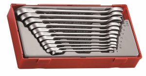 11-elementowy zestaw kluczy płasko-oczkowych zapadkowych Teng Tools TT6511R