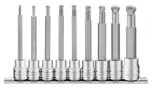 9-elementowy zestaw nasadek trzpieniowych 6-kątnych długich Teng Tools M3809HBN