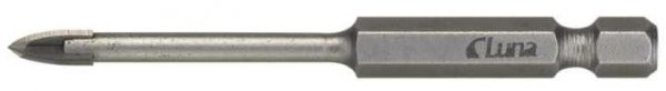 Wiertło do glazury z wierzchołkiem z węglików spiekanych i chwytem sześciokątnym 1/4&quot; 6 mm