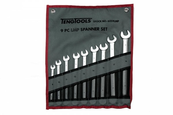 Zestaw kluczy płasko-oczkowych długich 8-19 mm Teng Tools 6059LMP