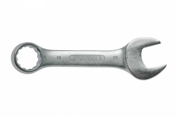 Klucz płasko-oczkowy krótki Stubby 19 mm