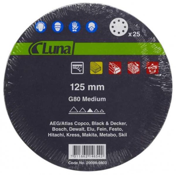 Krążek ścierny papierowy 125 G60 8-H NO-FILL