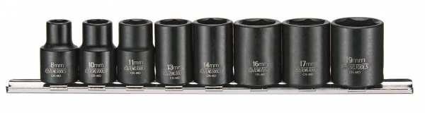 Nasadki udarowe w zestawie z chwytem kwadratowym 3/8&quot; Teng Tools 9381