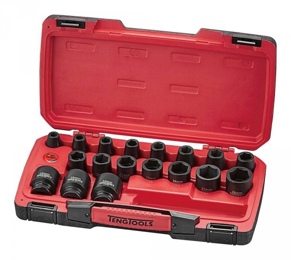 22-elementowy zestaw nasadek udarowych z chwytem 1/2&quot; Teng Tools T9222