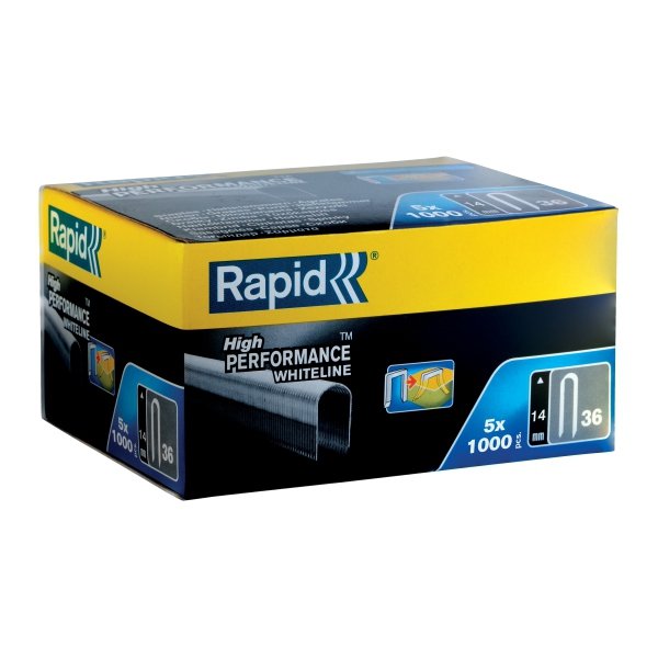 Zszywki Rapid nr 36 (14 mm) do kabli, białe - opakowanie 5000 szt.