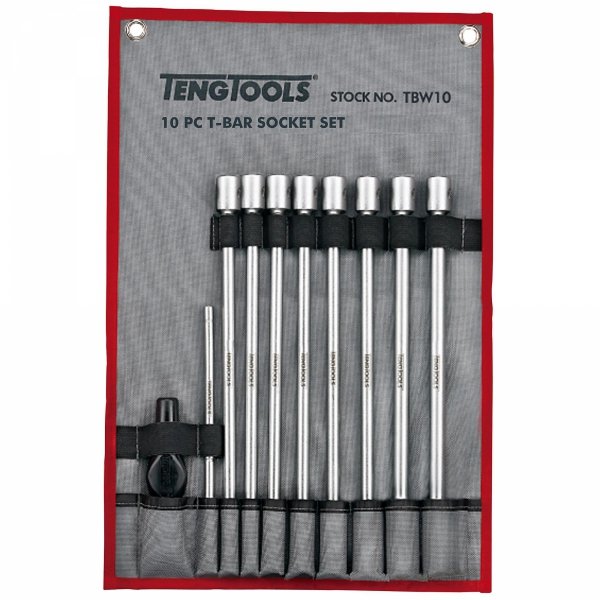 Zestaw kluczy nasadowych 3/8&quot; z pokrętłem poprzecznym Teng Tools TBW10