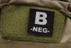 Naszywka IR z grupą krwi: B NEG
