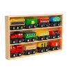 Zabawkowy drewniany pociąg kolejka - 13 elementów