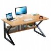 Biurko biurowe do biura z półką wymiary 100x60cm brązowe