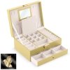 elegancki organizer szkatułka na biżuterię - złota
