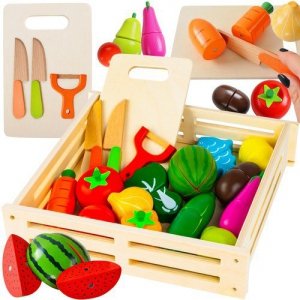 Drewniane warzywa do krojenia - akcesoria do kuchni dla dzieci