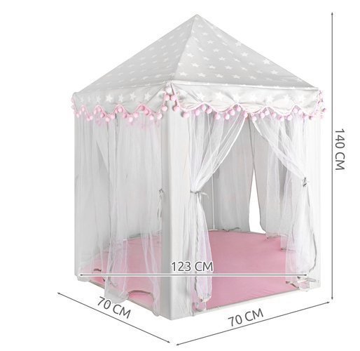 Namiot dla dzieci szaro - różowy Kruzzel