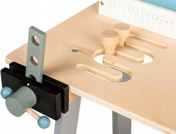 Drewniany warsztat dla dzieci + narzędzia 32 elementy zabawki ECOTOYS