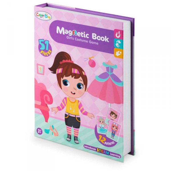 Książka magnetyczna puzzle garderoba dziewczynki RK-770
