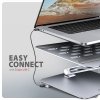 HMC-STND Stojak z wieloportowy hub Aluminiowy 7in1, 5Gbps, do 10-16 cali laptopów, nastawny, 3x USB-A, HDMI 4K/60Hz,