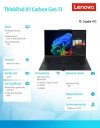 Ultrabook Thinkpad X1 Carbon G13 21NS004NPB W11Pro Ultra 7  258V/32GB/1TB/INT/14.0 WUXGA/Touch/Black/3YRS Premier Support + CO2 