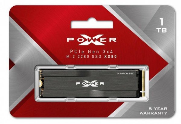 Dysk SSD Silicon Power XPOWER XD80 1TB PCIe Gen3x4 NVMe (3400/3000 MB/s) 2280