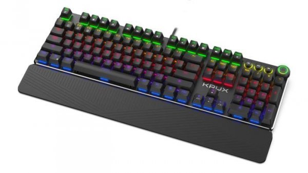 Klawiatura przewodowa Krux Crato PRO RGB Outemu Brown czarna