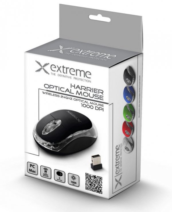 Mysz bezprzewodowa XM105K 3D, 2.4GHz, czarna