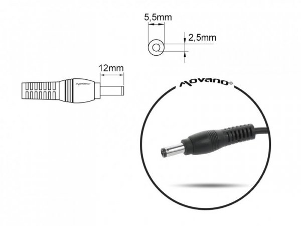 ładowarka/zasilacz 19v 3.95a (5.5x2.5) - Toshiba, Compaq, HP, Asus 75W