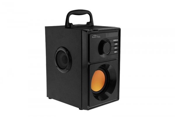Głośnik BOOMBOX BT MT3145 Bluetooth 5.1+EDR/FM/MP3/MicroSD/USB/AUX/Pilot/USB-C/LED/RMS 15W/PMPO 600W
