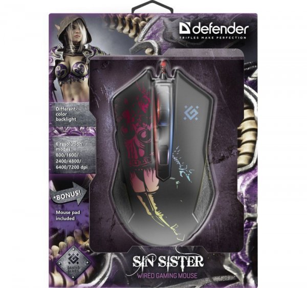 Mysz gamingowa SIN&#039;SISTER GM-933 optyczna 7200dpi 6P
