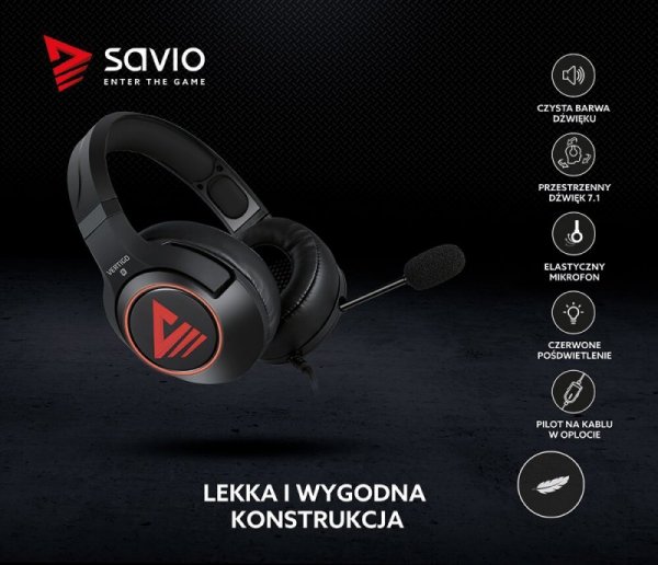 Słuchawki gamingowe z mikrofonem Vertigo