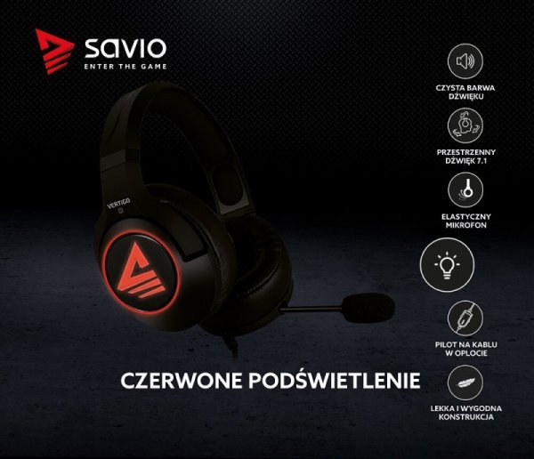 Słuchawki gamingowe z mikrofonem Vertigo