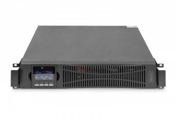 Zasilacz awaryjny UPS Online Rack 19&quot; LCD, 1500VA/1500W, 3x12V/9Ah, 8xC13, USB, RS232, RJ45
