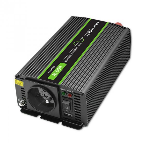 Przetwornica napięcia Monolith | 300W | 600W | 12V na 230V |     Czysty Sinus