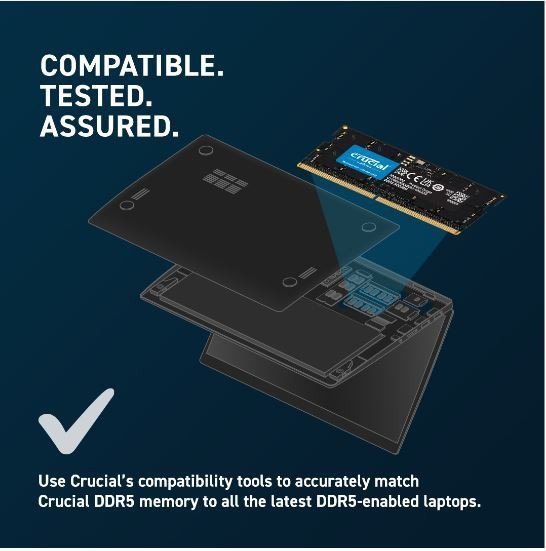 Pamięć do notebooka DDR5 SODIMM  32GB(2*16) /5600 CL46 (16Gbit)