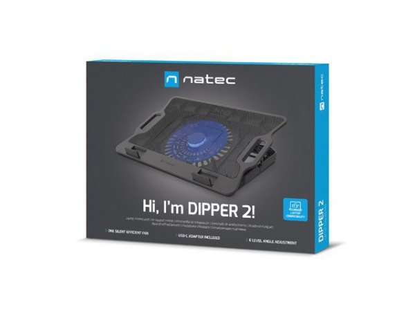 Podstawka chłodząca DIPPER 2 12.1-17.3 cala 2 USB LED